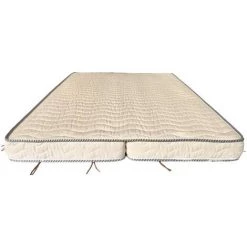 LITERIE JULIEN Matelas Ferme Pour Tous Clic Clac + Alese 140x190 X 10 Cm Avec 3 Cm Memoire De Forme 60 Kgs/m3 - Decoupe Assise 70 Cm - 5 Zones De Confort - Face Ete Et Ame Mousse Premium Haute Resilience - Hypoallergenique