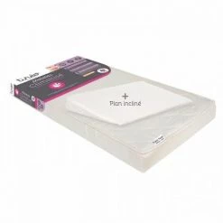 TINEO Matelas Climatisé 60x120 Cm + Plan Incliné 15° (lot)