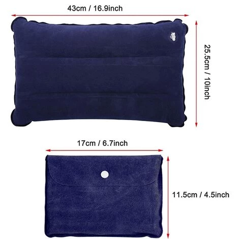 BARES Oreiller Gonflable Pour Camping, 2 Couleurs Extérieur Portable Pliant Oreiller Gonflable Occasionnel Compact Ultra-Léger Blow Up Oreiller Pour Camping Escalade Randonnée 4 BARES Oreiller Gonflable Pour Camping, 2 Couleurs Extérieur Portable Pliant Oreiller Gonflable Occasionnel Compact Ultra-Léger Blow Up Oreiller Pour Camping Escalade Randonnée – Image 4