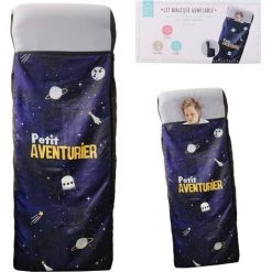 TEXTILE ENFANT LIT GONFLABLE ENFANT PETIT AVENTURIER 160X60CM