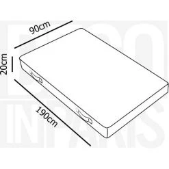 DECO IN PARIS Matelas REVER 90 X 190 Cm Hauteur 20 Cm - Blanc -Matelas Soldes Boutique 37474123 4