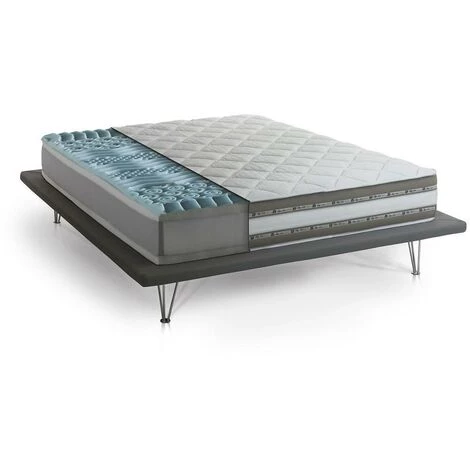 Talamo Italia Matelas Italia Sabrina, Made In Italy, Matelas En Mousse à Mémoire Et En Gel Avec 9 Zones Différenciées, Anti-acarien Et Hypoallergénique, Cm 140x190 H27 2 Talamo Italia Matelas Italia Sabrina, Made In Italy, Matelas En Mousse à Mémoire Et En Gel Avec 9 Zones Différenciées, Anti-acarien Et Hypoallergénique, Cm 140x190 H27 – Image 2