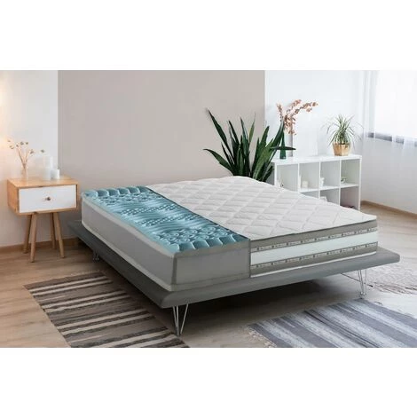 Talamo Italia Matelas Italia Sabrina, Made In Italy, Matelas En Mousse à Mémoire Et En Gel Avec 9 Zones Différenciées, Anti-acarien Et Hypoallergénique, Cm 140x190 H27 3 Talamo Italia Matelas Italia Sabrina, Made In Italy, Matelas En Mousse à Mémoire Et En Gel Avec 9 Zones Différenciées, Anti-acarien Et Hypoallergénique, Cm 140x190 H27 – Image 3