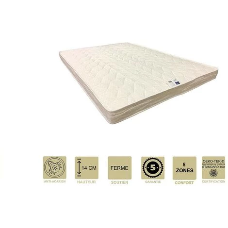 PROVENCE LITERIE Lot De 2 Matelas Ferme Mémoire De Forme 60 Kg/m3 80x200 X 14 Cm - 5 Zones De Confort - Ame Poli Lattex Haute Résilience HD - Hypoallergénique 1 PROVENCE LITERIE Lot De 2 Matelas Ferme Mémoire De Forme 60 Kg/m3 80x200 X 14 Cm - 5 Zones De Confort - Ame Poli Lattex Haute Résilience HD - Hypoallergénique