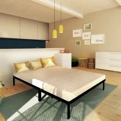 Baldiflex Matelas BZ 90 X 200 Cm Pour Canapé Lit En Mousse Et Mousse à Mémoire De Forme Épaisseur 10 Cm Tissu Strech Très Résistant Soutien Moyen