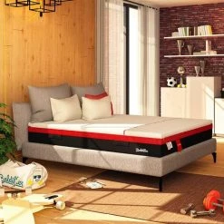 Baldiflex Matelas FLUTTUO 70 X 200 Cm Mousse à Mémoire Et Mini-Ressorts Ensaches Technologie Hybride Multi Densité Soutien Moyen Épaisseur 25 Cm