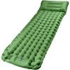 BEARSU Matelas De Camping Avec Pompe à Pied, Tapis De Couchage Gonflable Automatique épais De 10 Cm / 4 '', Matelas De Trekking Avec Oreillers, Matelas Gonflable Ultra-léger, Adapté Au Camping, à La Tente Et à La Randonnée Vert