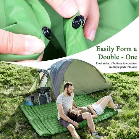 BEARSU Matelas De Camping Avec Pompe à Pied, Tapis De Couchage Gonflable Automatique épais De 10 Cm / 4 '', Matelas De Trekking Avec Oreillers, Matelas Gonflable Ultra-léger, Adapté Au Camping, à La Tente Et à La Randonnée Vert 5 BEARSU Matelas De Camping Avec Pompe à Pied, Tapis De Couchage Gonflable Automatique épais De 10 Cm / 4 '', Matelas De Trekking Avec Oreillers, Matelas Gonflable Ultra-léger, Adapté Au Camping, à La Tente Et à La Randonnée Vert – Image 5