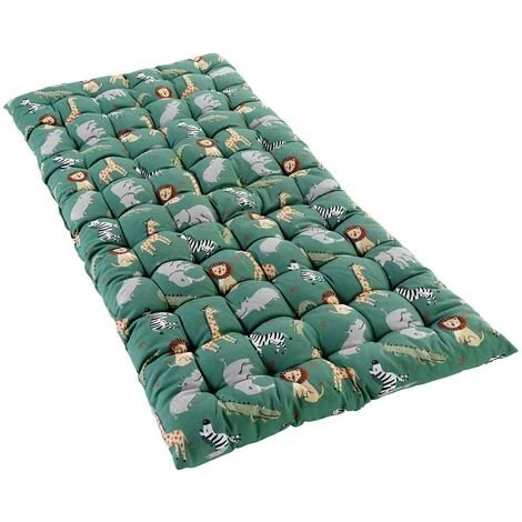 DOUCEUR D'INTÉRIEUR Matelas De Sol 60x120 Cm Léo L'explorateur Coton - Vert 1 DOUCEUR D'INTÉRIEUR Matelas De Sol 60x120 Cm Léo L'explorateur Coton - Vert