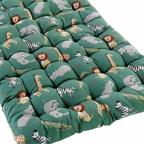 DOUCEUR D'INTÉRIEUR Matelas De Sol 60x120 Cm Léo L'explorateur Coton - Vert 2 DOUCEUR D'INTÉRIEUR Matelas De Sol 60x120 Cm Léo L'explorateur Coton - Vert – Image 2