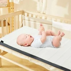 GOPLUS Matelas En Mousse Pour Enfant, Anti-Acariens/Anti Moisissures/Anti Etouffement, Avec Housse Extérieure Amovible Et Lavable, Sac De Transport, Respirant Pour Confort Et Soutien 120 X 60 X 5 CM -Matelas Soldes Boutique 40243144 5
