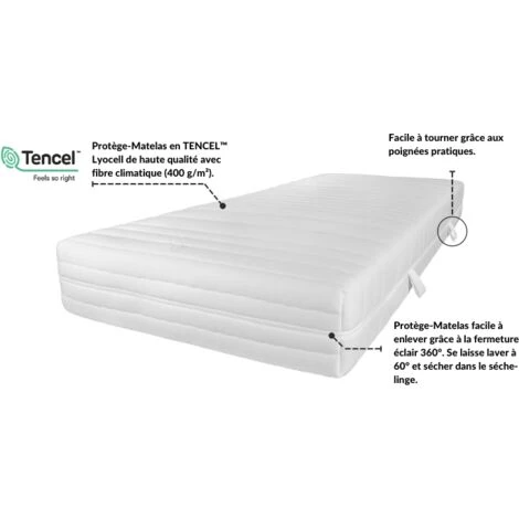 AM QUALITÄTSMATRATZEN Matelas à Ressorts Ensachés 7 Zones Premium | 90x200 Cm | Soutien Souple | 90/200 | Matelas à Ressorts | 7 Zones | 24 Cm Hauteur 4 AM QUALITÄTSMATRATZEN Matelas à Ressorts Ensachés 7 Zones Premium | 90x200 Cm | Soutien Souple | 90/200 | Matelas à Ressorts | 7 Zones | 24 Cm Hauteur – Image 4