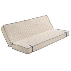 LITERIEJULIEN Matelas Ferme Pour Tous Clic Clac + Alese 140x200 X 13 Cm + Oreiller Visco Avec 3 Cm Memoire De Forme 60 Kgs/m3 - Decoupe Assise 70 Cm Hypoallergenique