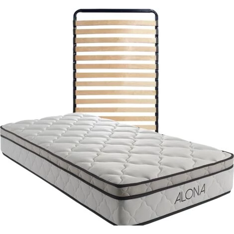 PROVENCE LITERIE Matelas + Sommier Alona A Ressorts + Memoire De Forme 80 Kg/m3 - 90x190 Hauteur +/- 25,5 Cm - Accueil Moelleux - Soutien Ferme - 5 Zones De Confort - Hypoallergenique 1 PROVENCE LITERIE Matelas + Sommier Alona A Ressorts + Memoire De Forme 80 Kg/m3 - 90x190 Hauteur +/- 25,5 Cm - Accueil Moelleux - Soutien Ferme - 5 Zones De Confort - Hypoallergenique