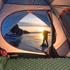 DEVENIRRICHE Matelas De Couchage Ultraléger Avec Oreiller Intégré, Matelas De Camping Gonflable Pour La Randonnée, Les Voyages Et La Randonnée, Tapis De Camping Compact Et Portable, Vert -Matelas Soldes Boutique 41657816 3