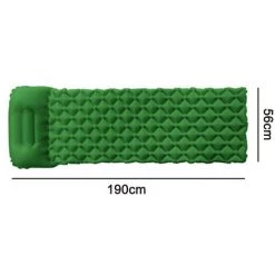 DEVENIRRICHE Matelas De Couchage Ultraléger Avec Oreiller Intégré, Matelas De Camping Gonflable Pour La Randonnée, Les Voyages Et La Randonnée, Tapis De Camping Compact Et Portable, Vert -Matelas Soldes Boutique 41657816 5
