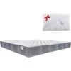 Farmarelax - Kit Matelas Plus Oreiller - MEMORY FOAM Adaptatif - En Cadeau - Bandeau 5D Rafraîchissant Et Respirant Super Air - Orthopédique Et Anatomique - Hauteur 19 Cm - 120x190 Cm