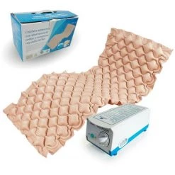 Matelas Anti Escarres | À Air | Avec Compresseur | PVC Médical Ignifuge |200x90x7cm|130 Cellules| Beige | Mobi 1 | Mobiclinic