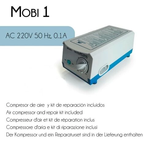 Matelas Anti-escarres | À Air | Avec Compresseur | PVC Médical Ignifuge | 200x90x7cm | 130 Cellules | Bleu | Mobi 1 | Mobiclinic 4 Matelas Anti-escarres | À Air | Avec Compresseur | PVC Médical Ignifuge | 200x90x7cm | 130 Cellules | Bleu | Mobi 1 | Mobiclinic – Image 4