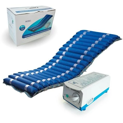Matelas Anti-escarres Pour Lit Médicalisé | À Air Alterné | Avec Compresseur | Bleu | Deluxe | Mobi 2 | Mobiclinic 1 Matelas Anti-escarres Pour Lit Médicalisé | À Air Alterné | Avec Compresseur | Bleu | Deluxe | Mobi 2 | Mobiclinic