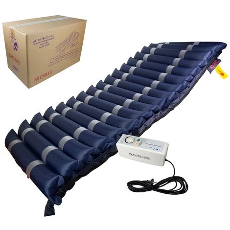 Matelas Anti-escarres Pour Lit Médicalisé | À Pression Alternée | Avec Compresseur | Bleu | Mobi 3 | Mobiclinic 1 Matelas Anti-escarres Pour Lit Médicalisé | À Pression Alternée | Avec Compresseur | Bleu | Mobi 3 | Mobiclinic