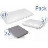 DORMALIT Pack Drap 100% Coton 70x160 + Protege-matelas 70x160 + Oreiller Junior A Memoire De Forme 70x35 Pack Lit Enfant