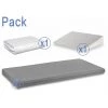 DORMALIT Pack Matelas Pour Lit Parapluie 3D Respirant + Protege Matelas 60x120 + Plan Incline 15