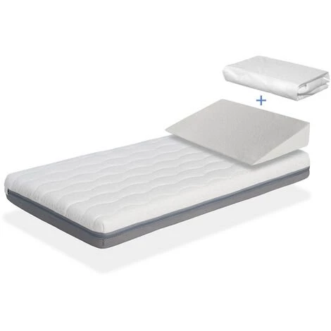 DORMALIT Pack Matelas KALA 57x117 Cm H 11cm + Plan Incline 15 + Protege Matelas 57x117 Cm.Dehoussable Et Lavable 1 DORMALIT Pack Matelas KALA 57x117 Cm H 11cm + Plan Incline 15 + Protege Matelas 57x117 Cm.Dehoussable Et Lavable