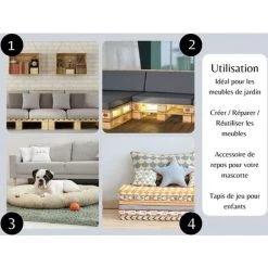 DORMALIT Mousse D Ameublement 80x120x10 Cm - Densite HR 23 Kg - Ideal Pour La Fabrication De Meubles -Matelas Soldes Boutique 46191752 3