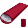 ELLE Sac De Couchage Compact 3 Saisons Connectable Pour Double Sac De Couchage Ultralight Enfant Adulte Duvet Grand Froid Pour Camping Hiking Trekking Randonnée Extérieur,Rouge(1.8kg)