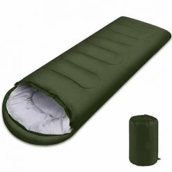 ELLE Sac De Couchage Compact 3 Saisons Connectable Pour Double Sac De Couchage Ultralight Enfant Adulte Duvet Grand Froid Pour Camping Hiking Trekking Randonnée Extérieur,Vert Armée(1.8kg)