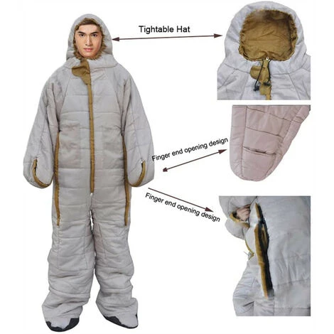 KARTOKNER Hiver Sacs De Couchage En Plein Air Pour Adultes Portables Peuvent De Couchage Peuvent Blanc (L) 3 KARTOKNER Hiver Sacs De Couchage En Plein Air Pour Adultes Portables Peuvent De Couchage Peuvent Blanc (L) – Image 3