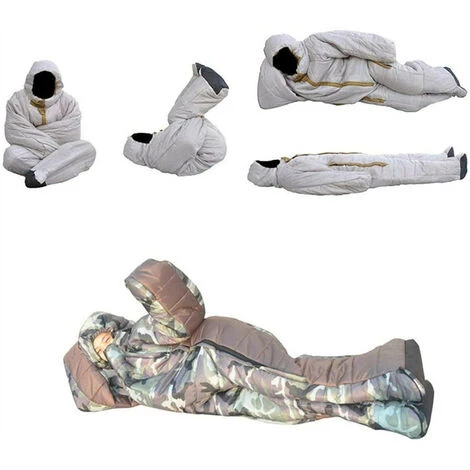 KARTOKNER Hiver Sacs De Couchage En Plein Air Pour Adultes Portables Peuvent De Couchage Peuvent Blanc (L) 4 KARTOKNER Hiver Sacs De Couchage En Plein Air Pour Adultes Portables Peuvent De Couchage Peuvent Blanc (L) – Image 4