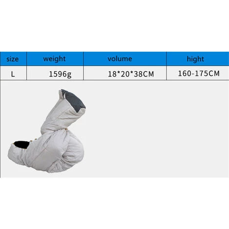 KARTOKNER Hiver Sacs De Couchage En Plein Air Pour Adultes Portables Peuvent De Couchage Peuvent Blanc (L) 5 KARTOKNER Hiver Sacs De Couchage En Plein Air Pour Adultes Portables Peuvent De Couchage Peuvent Blanc (L) – Image 5