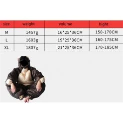 KARTOKNER Hiver Sacs De Couchage En Plein Air Pour Adultes Portables Peuvent De Couchage Peuvent Brun (M) -Matelas Soldes Boutique 49344623 5