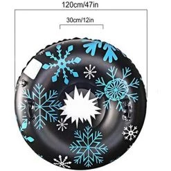 QDRECLOD Luge Gonflable De 47" Pour Adultes, Charge Lourde, Avec Poignées, Résistant Aux Rayures, Résistant Au Gel, Idéal Pour Les Activités En Plein Air En Hiver, Noir - Noir -Matelas Soldes Boutique 49923389 4