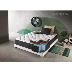 SIMPUR RELAX| Matelas 90x190 Bio Green - Mousse á Memoire De Forme Bio Pur® - épaisseur 30 Cm - Hypoallergénique - Anatomique - Certifié Oeko-tex® -Matelas Soldes Boutique 50678756 5