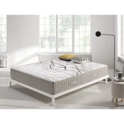 SIMPUR RELAX | Matelas 90x190 Visco Spring - Ressorts Ensachés Et Mousse Hr Haute Densité - Epaisseur 26 Cm - 11 Zones De Confort - Système Multicouche