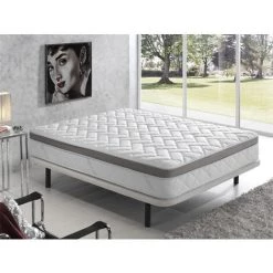 SIMPUR RELAX | Matelas 90x190 - Fil D'argent - Mousse à Mémoire De Forme - épaisseur 25 Cm - Ferme En Profondeur Et Doux En Surface.