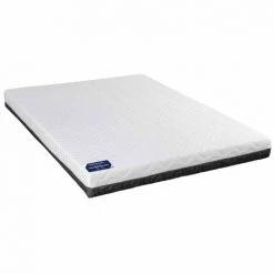 TERRE DE NUIT Matelas Mousse Haute Densité Tranquillité 90x180 - Blanc