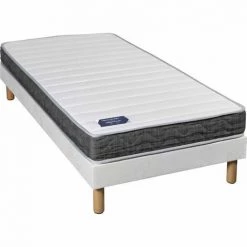 TERRE DE NUIT Matelas Ressorts Ensachés 5 Zones Ferme EMBELLIE 90x190 - Blanc