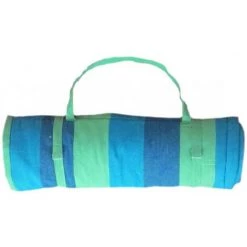 Matelas De Plage Rayé Bleu Et Vert. Bleu. Marque : Hamac Detente. Réf. : HMAT105 - Bleu