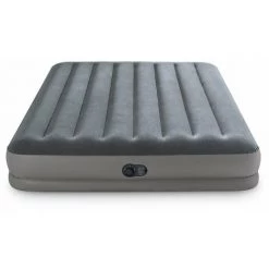 INTEX Matelas Gonflable 2 Places Prestige Avec Pompe USB - Gris
