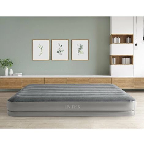 INTEX Matelas Gonflable 2 Places Prestige Avec Pompe USB - Gris 3 INTEX Matelas Gonflable 2 Places Prestige Avec Pompe USB - Gris â Image 3