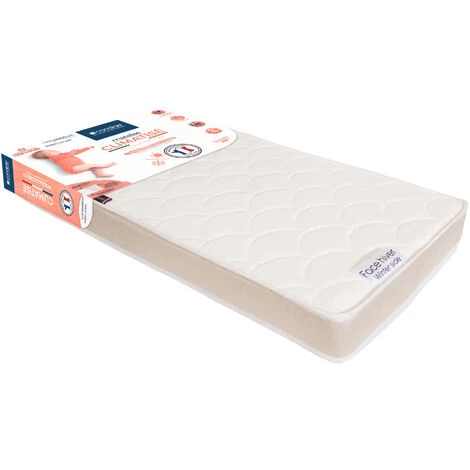 CANDIDE Matelas Bébé Face été/hiver CLIMATISE 60x120 - Blanc 2 CANDIDE Matelas Bébé Face été/hiver CLIMATISE 60x120 - Blanc – Image 2
