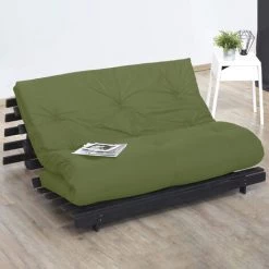 TERRE DE NUIT Matelas Futon Pistache En Coton 90x190 - Vert -Matelas Soldes Boutique 52817149 4