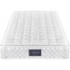 MERAX Matelas Latex 90 X 200 Cm En Ressorts Ensaches Avec Design 7 Zones De Confort, 25 Cm épaisseur