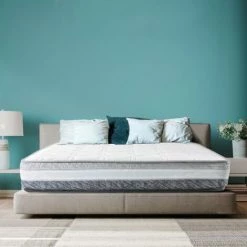 TANHK Matelas à Ressorts Ensachés Et Mousse à Mémoire De Forme 100% Made In Italy | 9 Zones Différenciées | Epaisseur 26 Cm | Orthopédique, Hypoallergénique, Housse Amovible | Simple 80 X 190