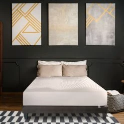 BELLECOUR LITERIE | Matelas AINAY 140x200 Cm | Mousse à Mémoire De Forme | Soutien Ferme - Blanc