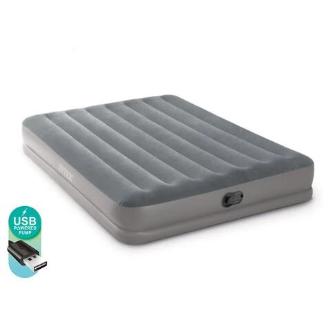 Matelas Gonflable Mide Rise Flex Pump Fiber Tech 2 Places - Intex 1 Matelas Gonflable Mide Rise Flex Pump Fiber Tech 2 Places - Intex